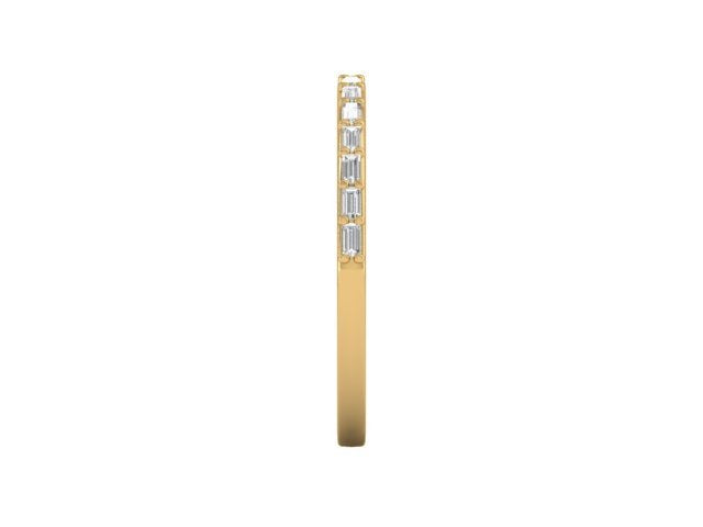 BB Baguette Potions Wedding Band, side profile view