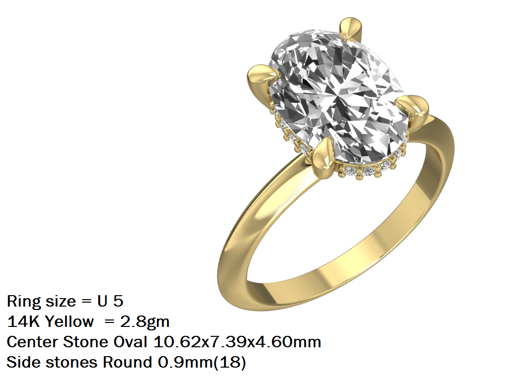 14kt Oval Devotion Engagement Set