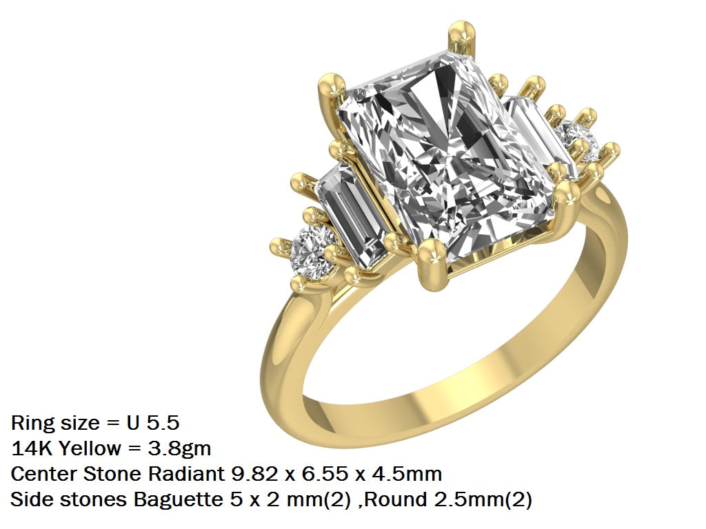 14kt Radiant Elegance Engagement Ring