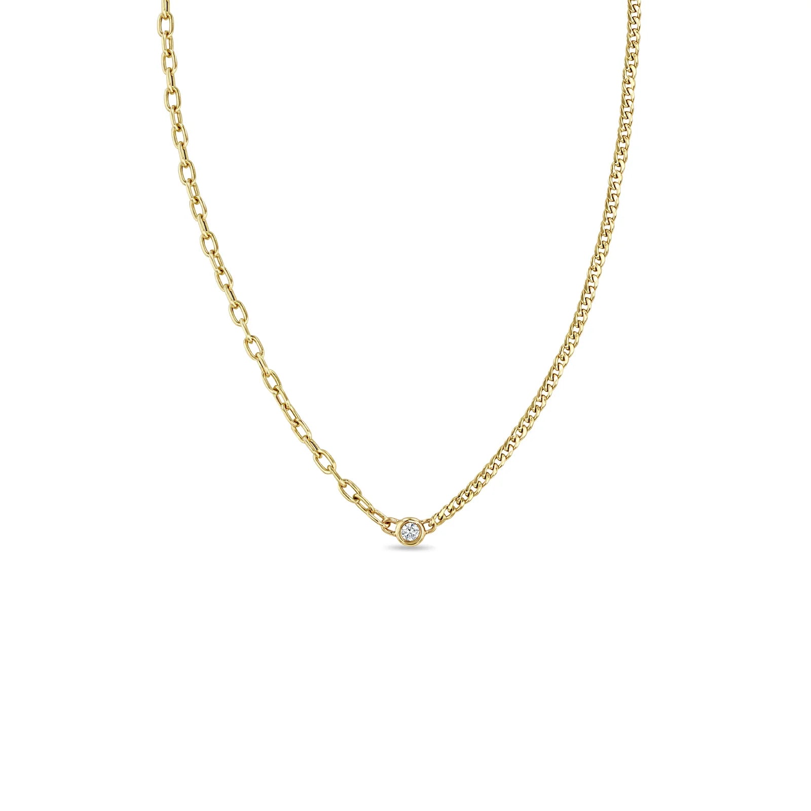 SPLIT CHAIN DIAMOND NECKLACE