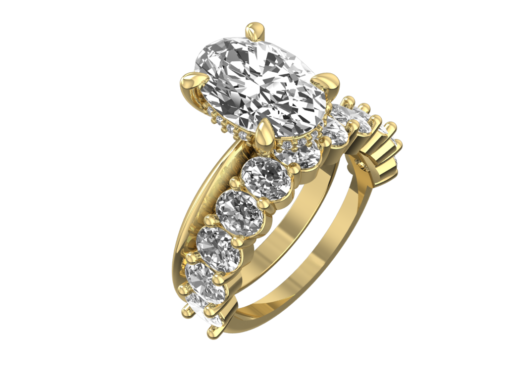 14kt Oval Devotion Engagement Set