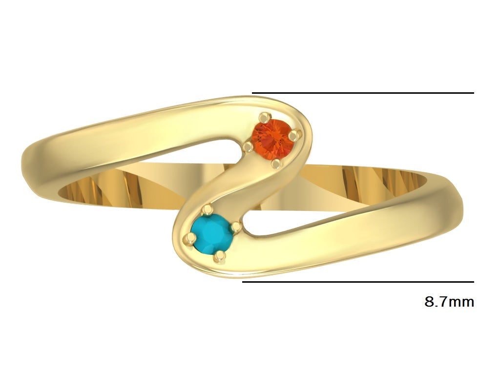 14kt Gemstone Fluidity Band // For The Sisters