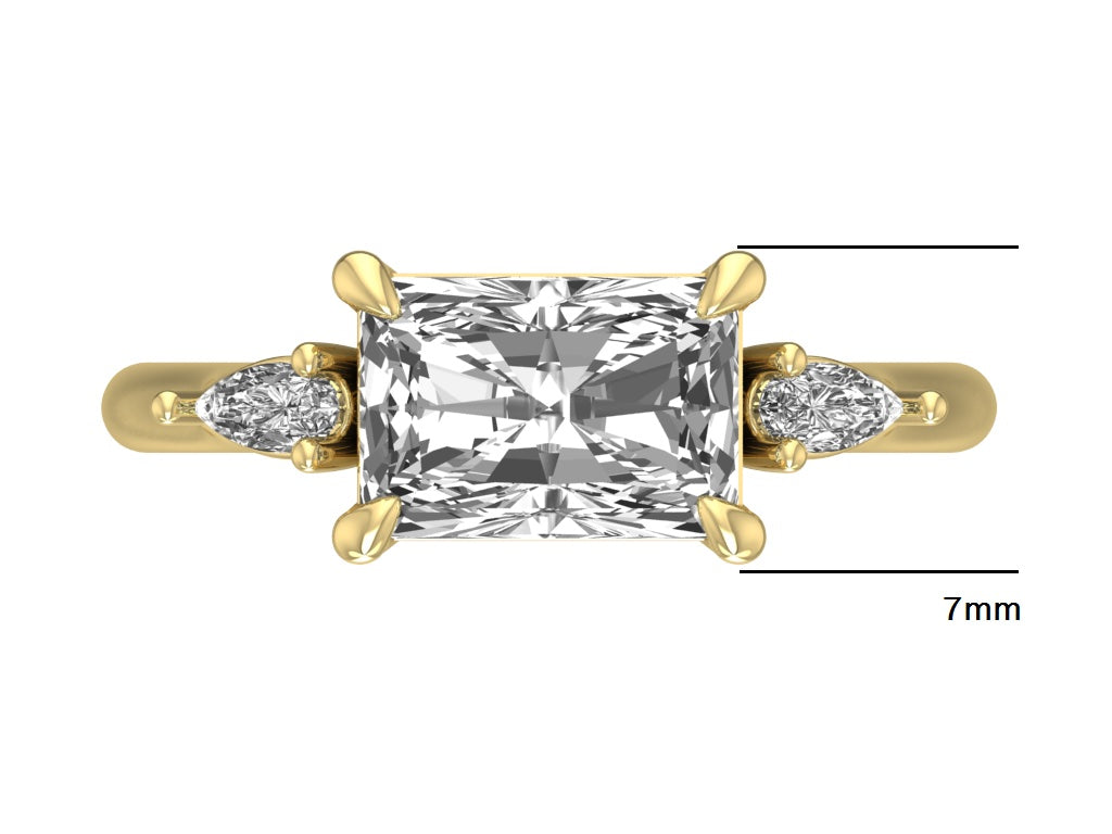 14kt East West Diamond Views Engagement Ring // For Jay