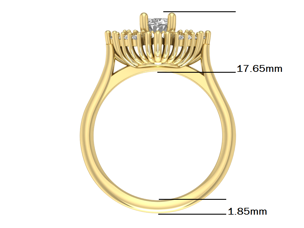 14kt Deco Diamond Opulence Engagement Ring