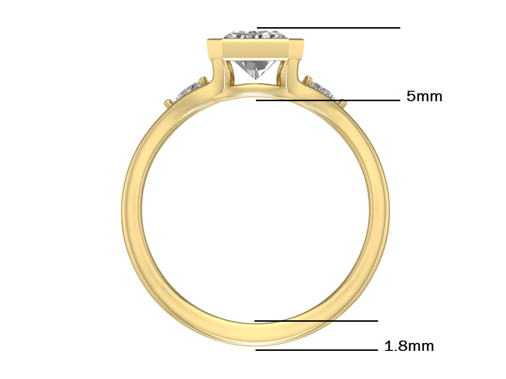 14kt Golden Chasm Engagement Ring