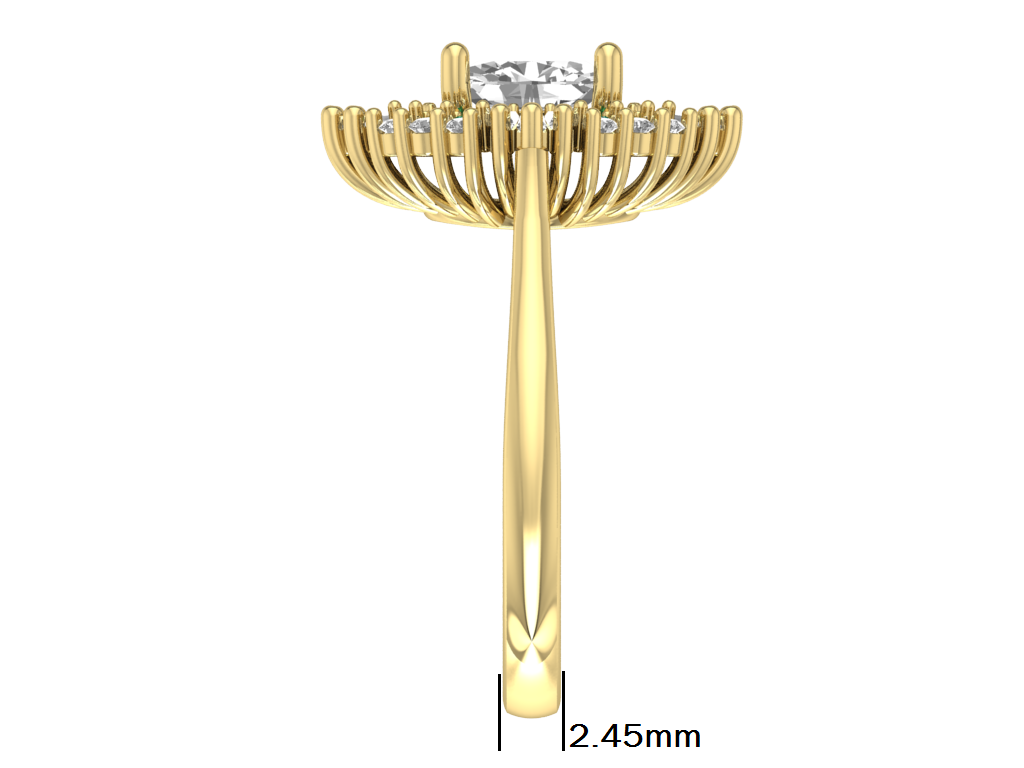 14kt Deco Diamond Opulence Engagement Ring