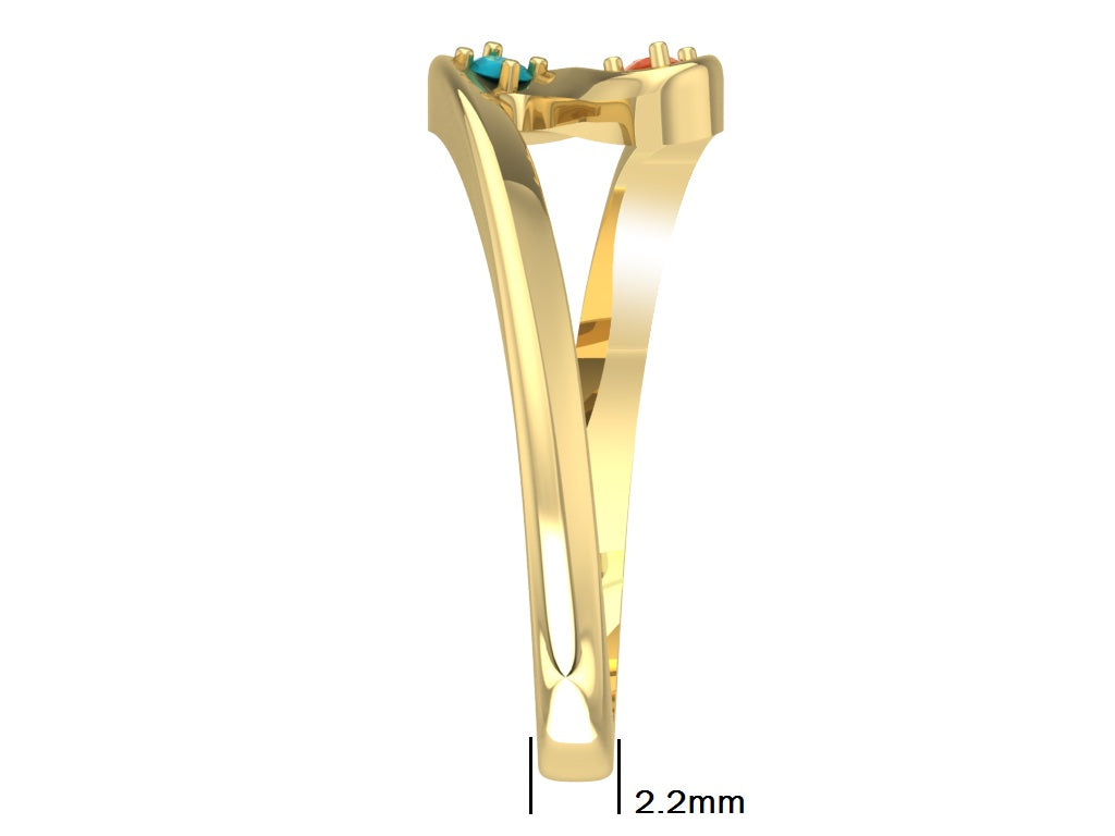 14kt Gemstone Fluidity Band // For The Sisters