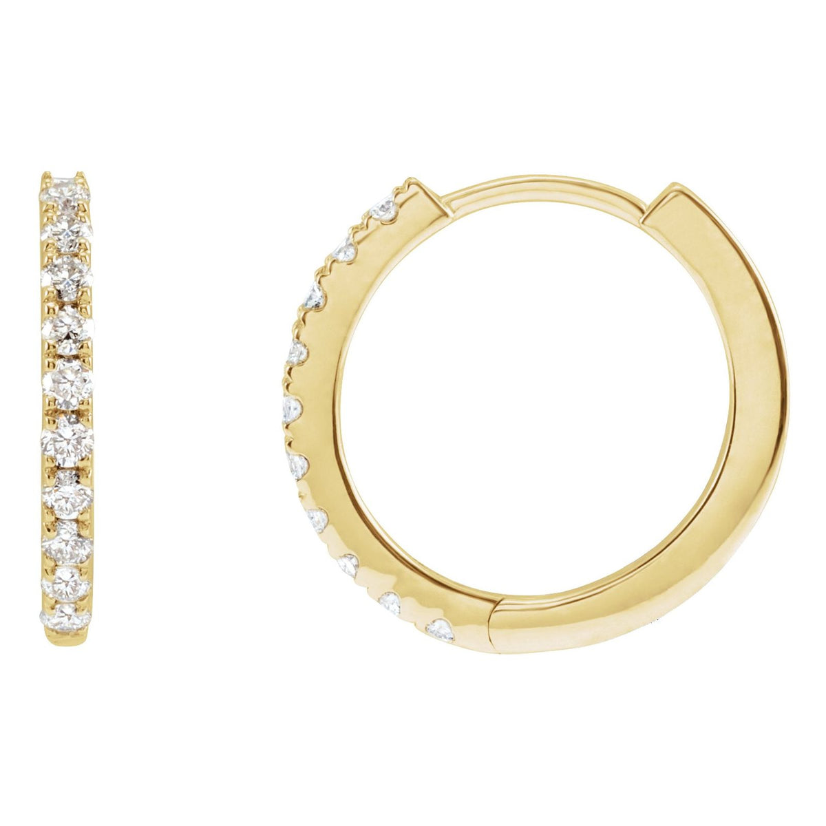 XL Classic Diamond Huggies 14mm