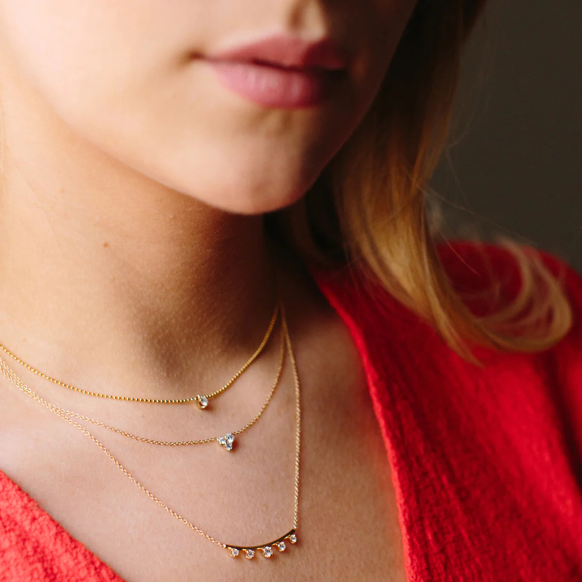 3 MIXED DIAMOND NECKLACE