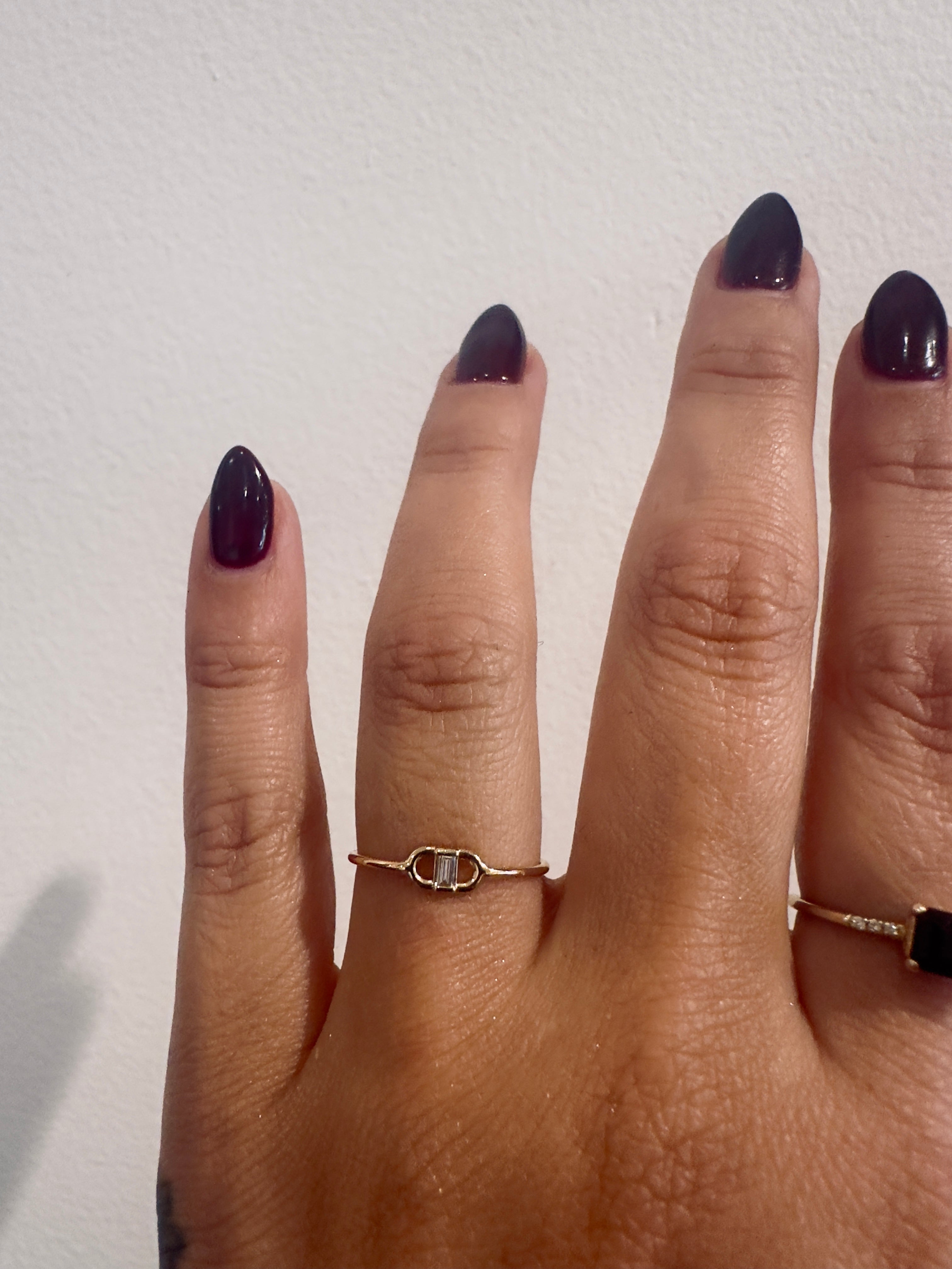 BAGUETTE DIAMOND OPEN LINK RING