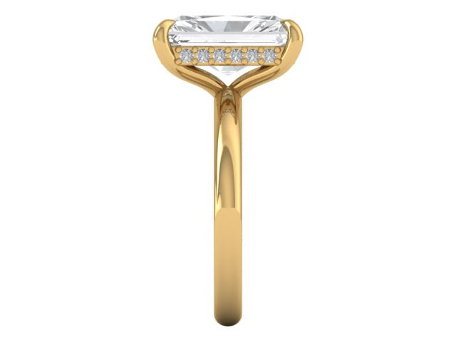 14kt Hidden Radiant Diamond Views Engagement Ring