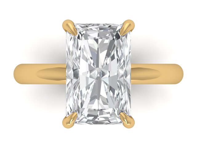 14kt Hidden Radiant Diamond Views Engagement Ring