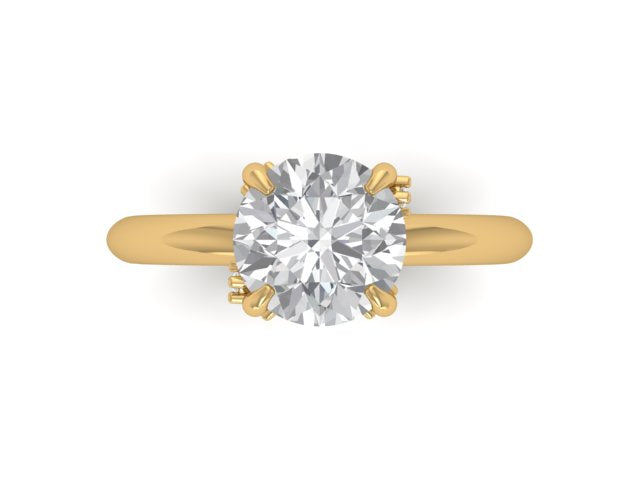 14kt Hidden Diamond Dew Engagement Ring