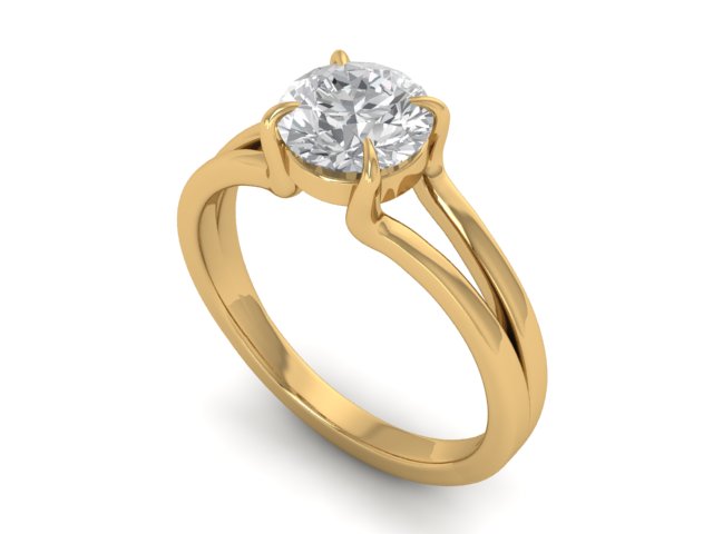14kt Split Diamond Views Engagement Ring