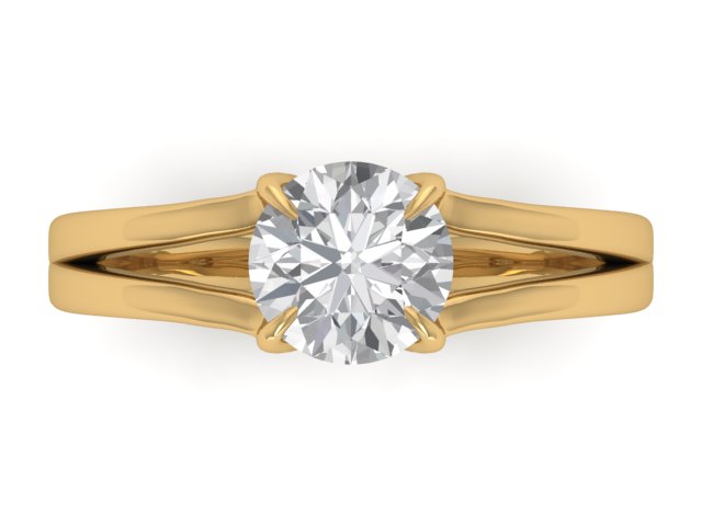 14kt Split Diamond Views Engagement Ring