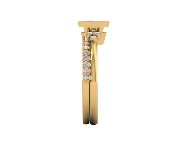 14kt Bezel Diamond Balance Set