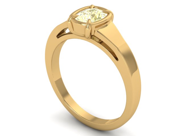 14kt Gold Opulence Frame Engagement Ring