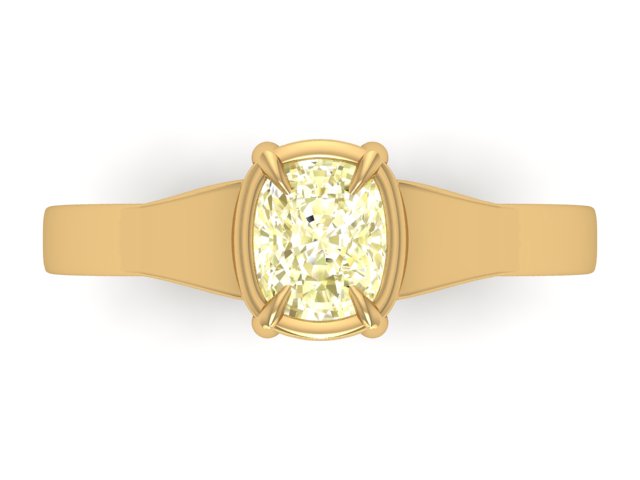 14kt Gold Opulence Frame Engagement Ring