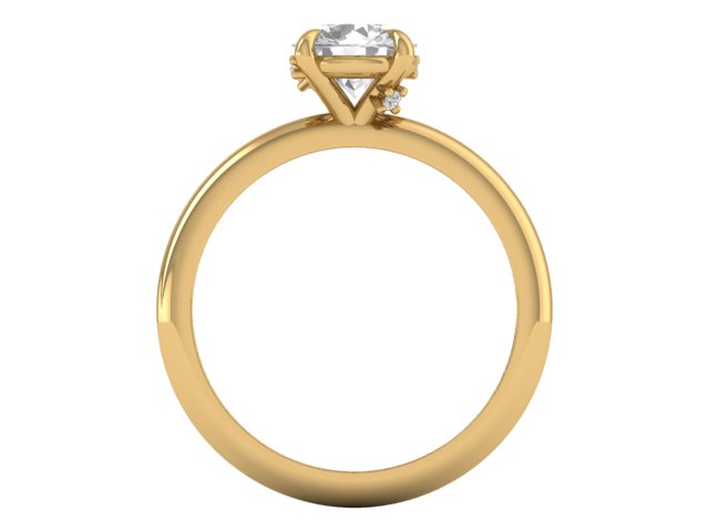 14kt Hidden Diamond Dew Engagement Ring