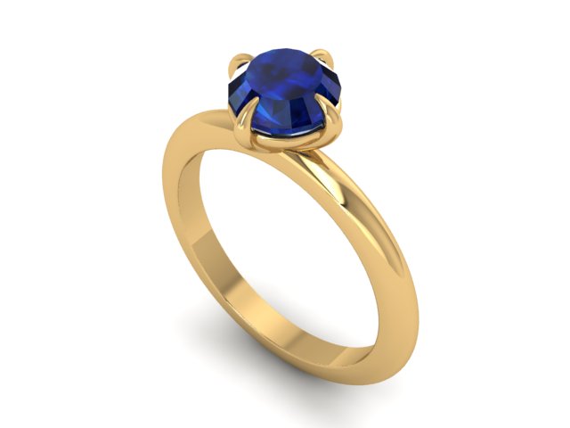 14kt Compass Sapphire Views Engagement Ring