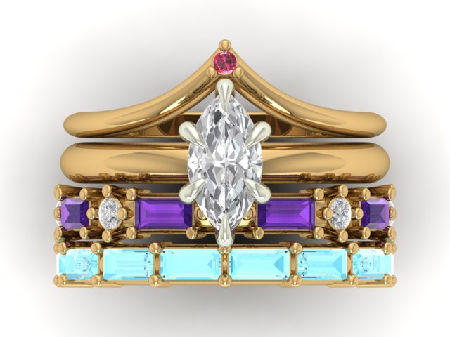 14kt Regal Homage Set // For Heather