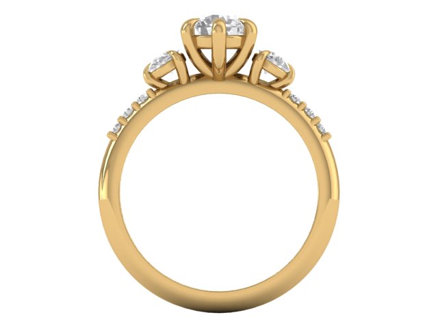 14kt Heirloom Diamond Balance Engagement Ring