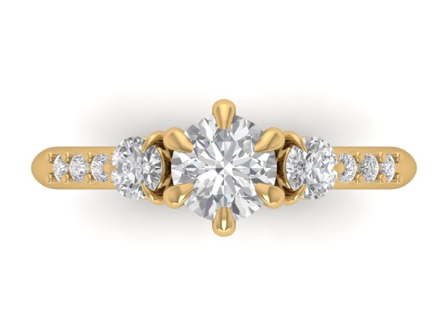 14kt Heirloom Diamond Balance Engagement Ring