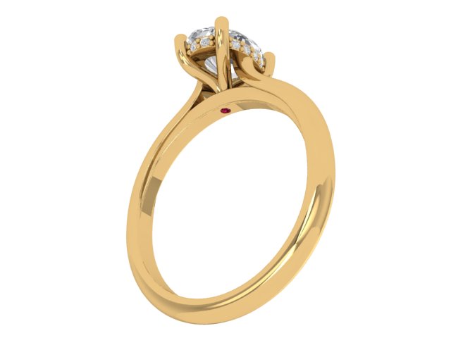 14kt Hidden Diamond Frescoes Engagement Ring