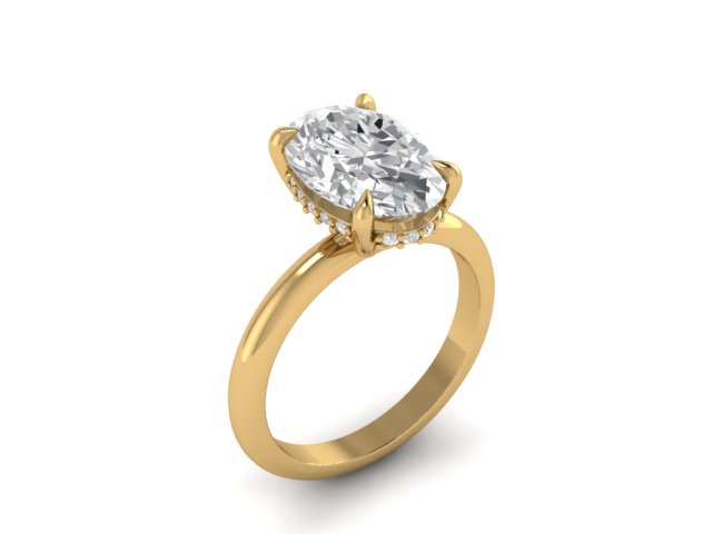 14kt Resting Diamond Views Engagement Ring