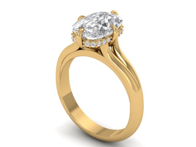 14kt Antique Diamond Frescoes Engagement Ring