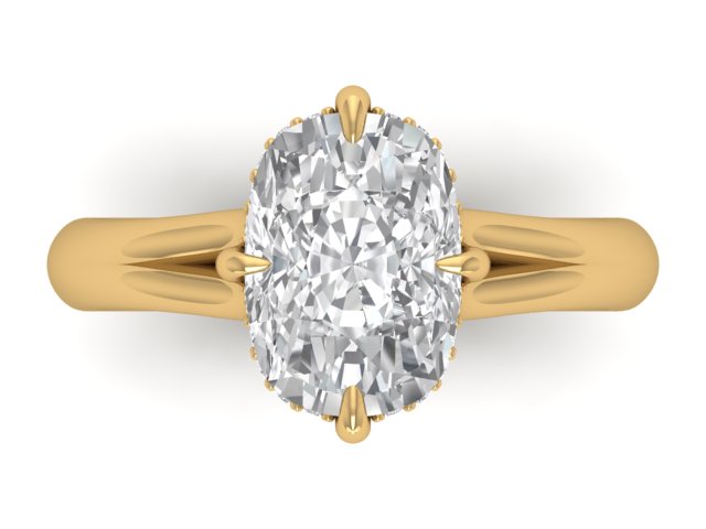 14kt Antique Diamond Frescoes Engagement Ring