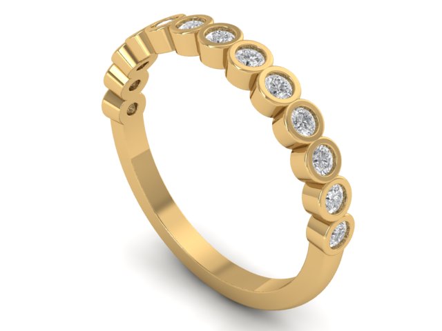14kt Round Diamond Harmony Band // For Claire