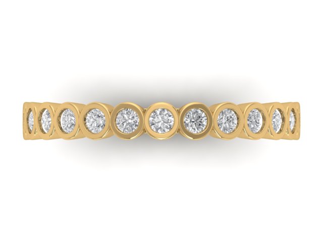 14kt Round Diamond Harmony Band // For Claire