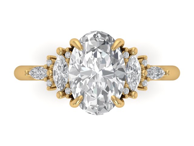 14kt Diamond Incantations Engagement Ring