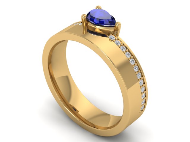 14kt Teardrop Pathways Cigar Band