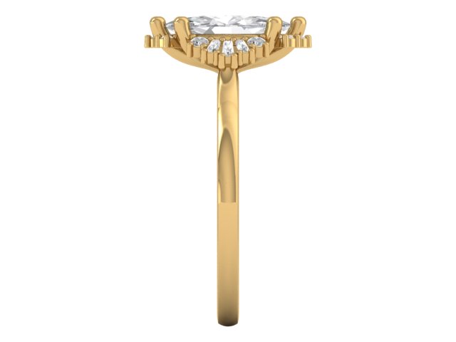 14kt Diamond Prism Engagement Ring