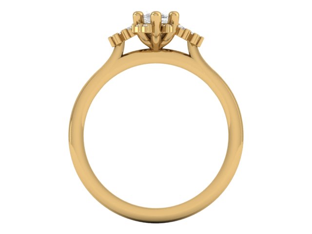 14kt Diamond Prism Engagement Ring