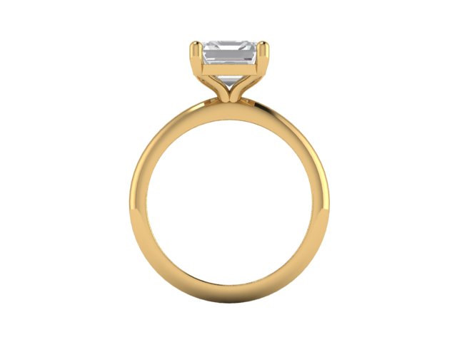 Asscher Diamond Views Engagement Ring
