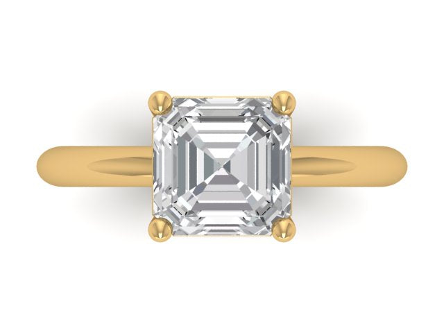 Asscher Diamond Views Engagement Ring