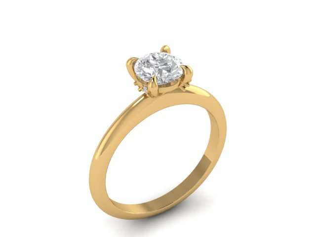 14kt Round Diamond Views Engagement Ring