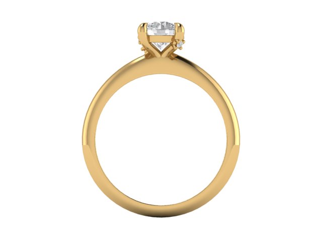 14kt Round Diamond Views Engagement Ring