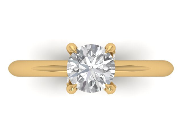 14kt Round Diamond Views Engagement Ring