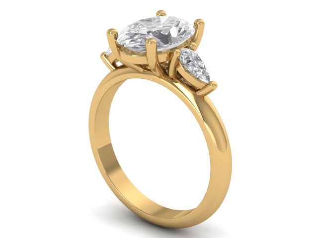 14kt Efflorescent Diamonds Engagement Ring