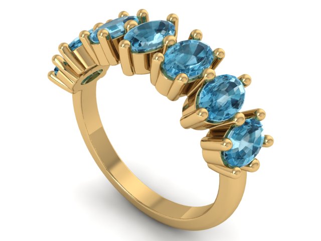 14kt Oval Sapphire Devotion Engagement Ring
