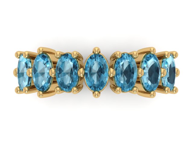 14kt Oval Sapphire Devotion Engagement Ring