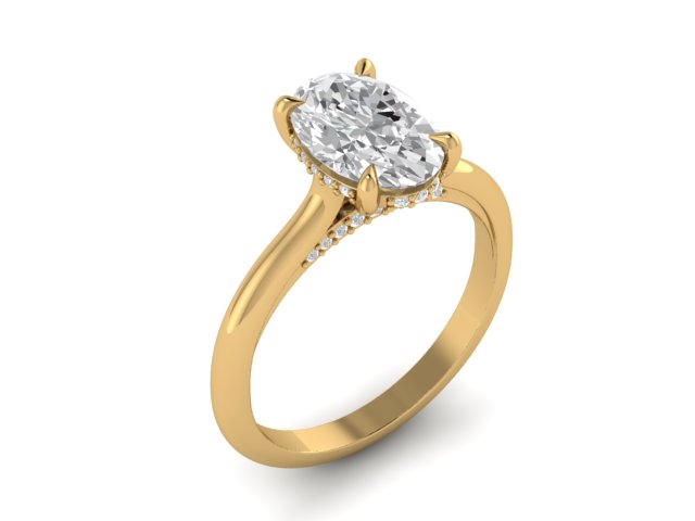 14kt Hidden Diamond Frescoes Engagement Ring