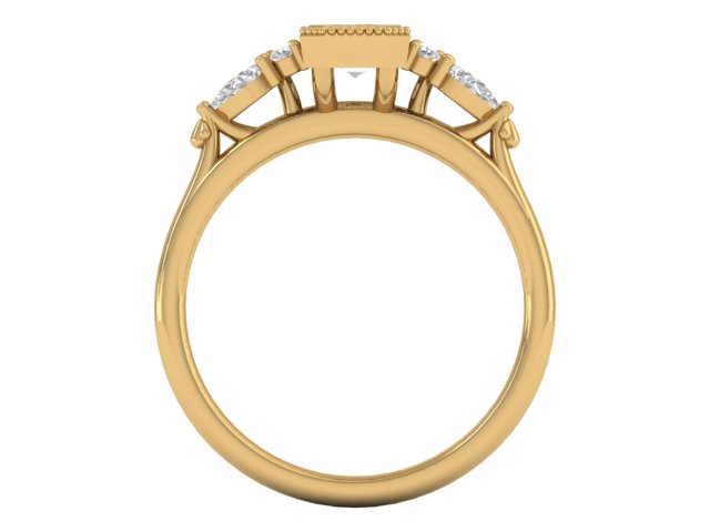 14kt Emerald Diamond Muse Engagement Redesign