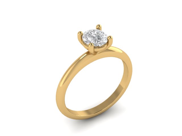 14kt Round Diamond Views Heirloom Setting // For Christina