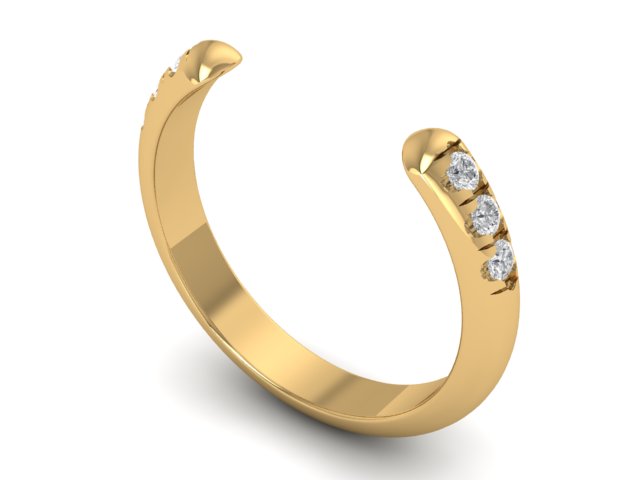 14kt Chubby Diamond Equilibrium Cuff // For Amy