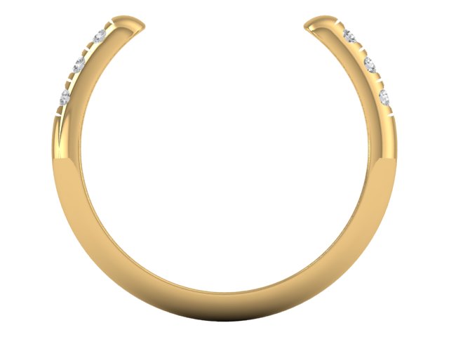 14kt Chubby Diamond Equilibrium Cuff // For Amy